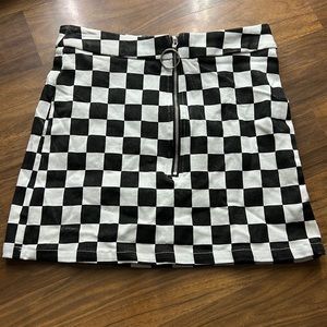 checkered skirt